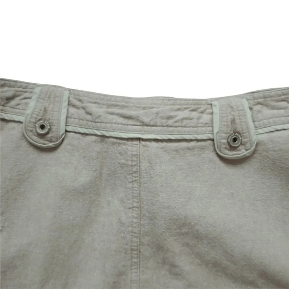 Point Zero A-Line Skirt  Neutral Tan Beige Raw Embroidery 11/12 - Picture 8 of 9